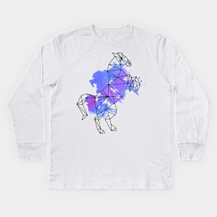 Geometric horse Kids Long Sleeve T-Shirt